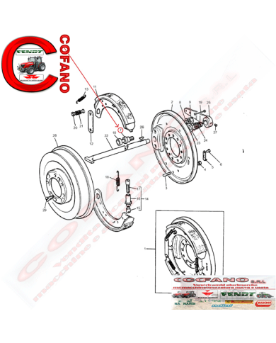 Perno freno MF serie 100-200-500-pre100