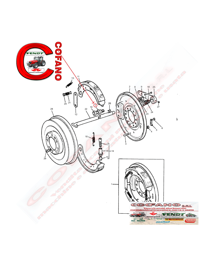 Perno freno MF serie 100-200-500-pre100