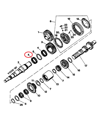 Gabbia cuscinetto a rulli sincronizzatore 3226998R91 Case IH