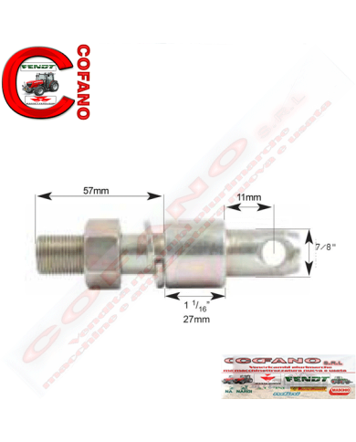 Perno per stabilizzatore 22x117mm Perno per stabilizzatore 22x117mm