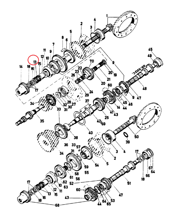 Cuscinetto trasmissione a rulli 3148595R91 Case IH 55x 63x19,8mm SKF