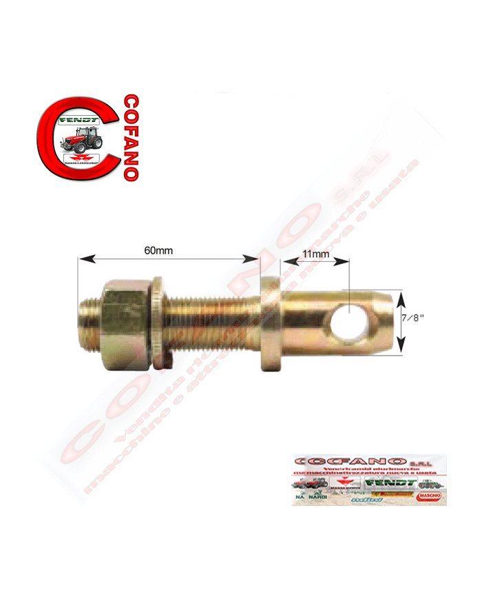 Perno per stabilizzatore 22x103mm Fil 3/4x51 mm