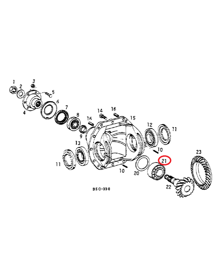 Cuscinetto a rulli ponte anteriore 4WD 313814R91 Case IH