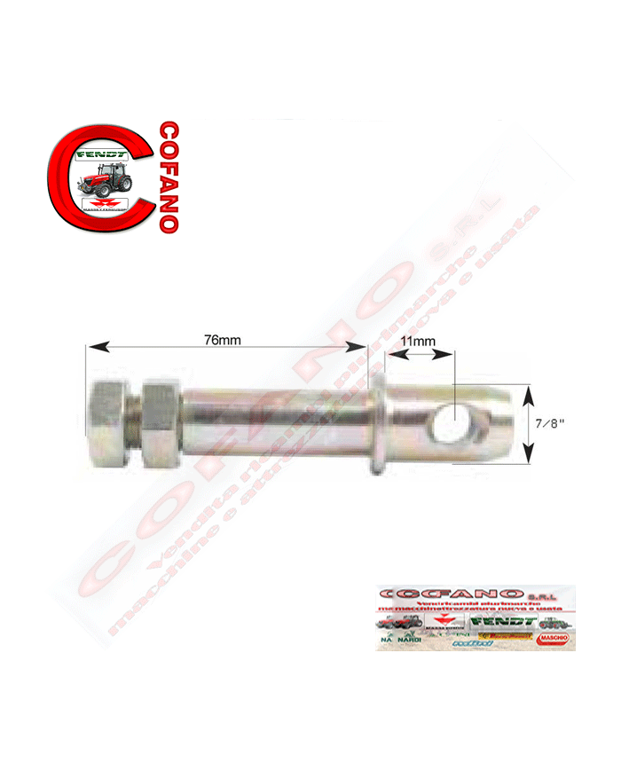 Perno per stabilizzatore 22x113mm Fil 5/8x25.4 mm