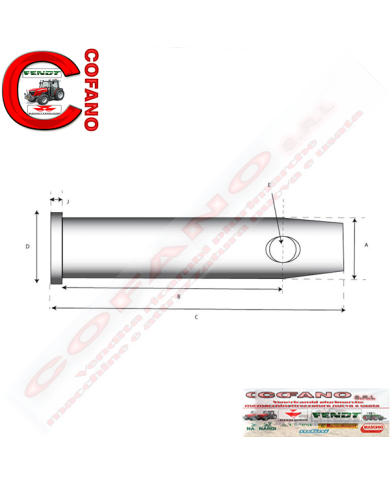 Perno 19x70mm Ø foro 7mm Cat. Perno 19x70mm Ø foro 7mm Cat.