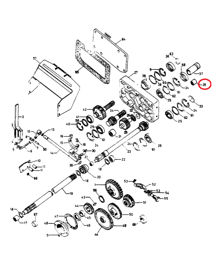 Gabbia cuscinetto ad aghi PTO 3057317R91 Case IH 16x20x17mm