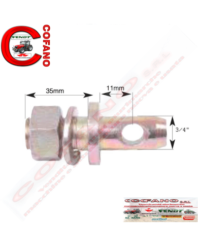 Perno per stabilizzatore 19x7mm Fil 3/4x28.5mm Perno per stabilizzatore 19x7mm Fil 3/4x28.5mm