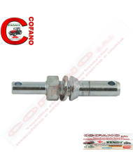 Perno doppio per attacco attrezzi con dado e rondella