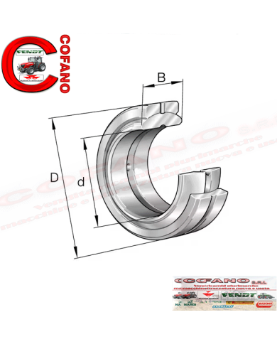 Cuscinetto sferico trasmissione 3216283R1 Case IH 15x26x9/12 mm