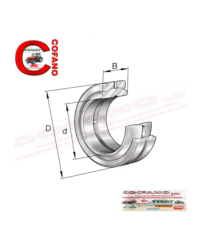 Cuscinetto sferico trasmissione 3216283R1 Case IH 15x26x9/12 mm