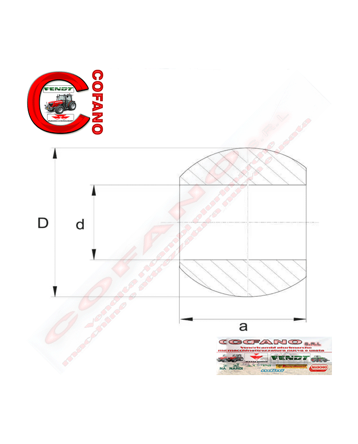 Rotula braccio inferiore Ø 85x37.3 mm