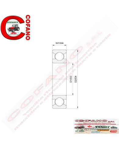 Cuscinetto 60x110x22 mm Cuscinetto 60x110x22 mm