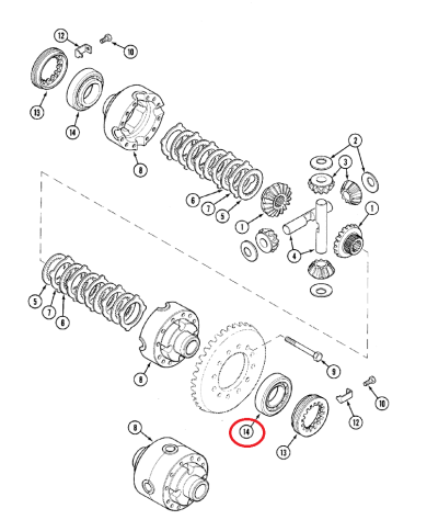 Cuscinetto a rulli 1963855C1 differenziale Case IH ‎85x45x20,75 mm