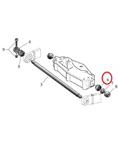 Cuscinetto albero controllo pto 3220157R91 Case IH 28.5x47x30 mm