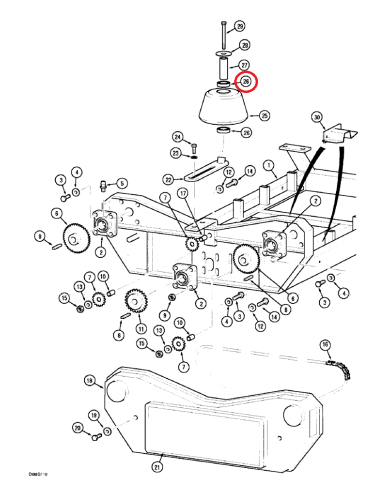 Cuscinetto a sfere 3217763R91 Case IH 29,99x55x13 mm