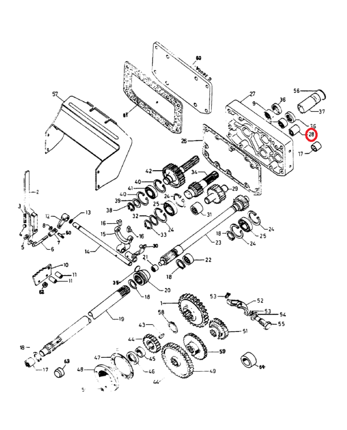 Cuscinetto 3232190R91 PTO Case IH 47,58x38,1x31,75 mm