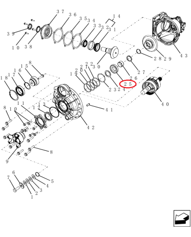 Cuscinetto conico 3140666R91 trasmissione Case IH 90x50x21,75 mm
