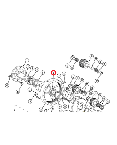 Cuscinetto mozzo assale posteriore 3134990R91 Case IH 150x85x30,5mm