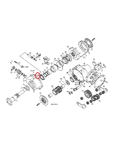 Cuscinetto conico trasmissione 3216279R91 Case IH 100x55x22,75 mm