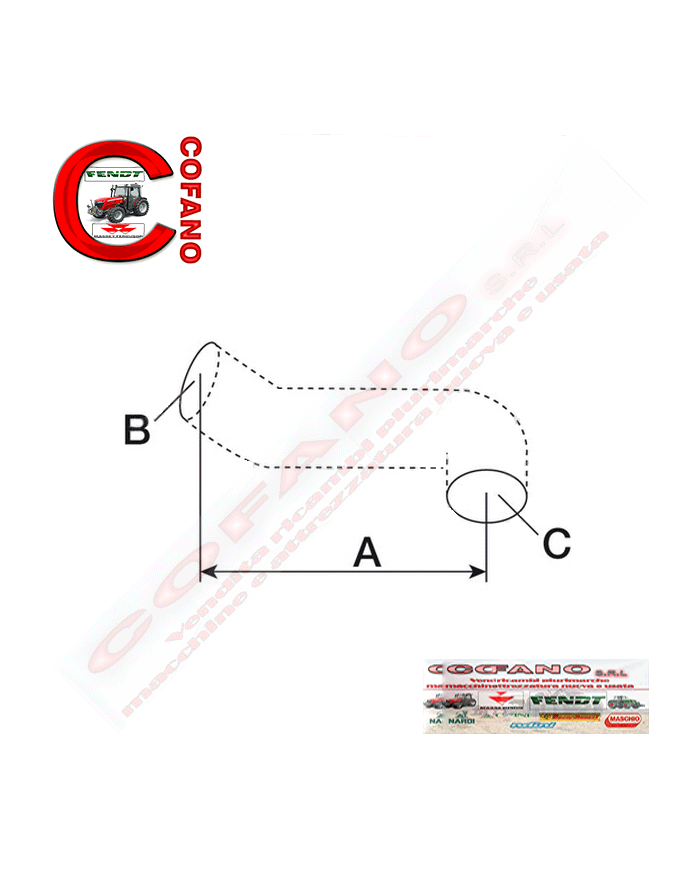 Tubo superiore radiatore Ø 52x52 mm