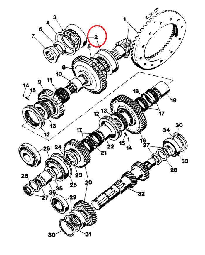 Cuscinetto trasmissione 3147787R91 Case IH 120x55x45.5 mm