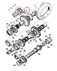 Cuscinetto trasmissione 3147787R91 Case IH 120x55x45.5 mm