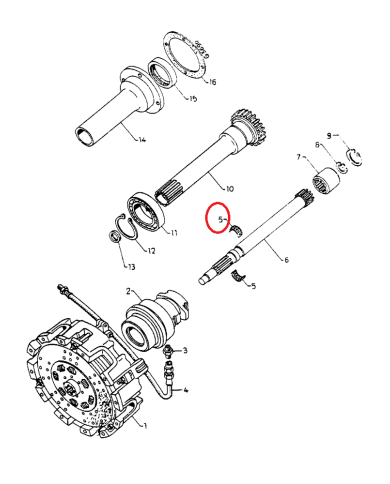 Cuscinetto albero PTO 3057807R91 Case IH 29.56x25x12.56 mm