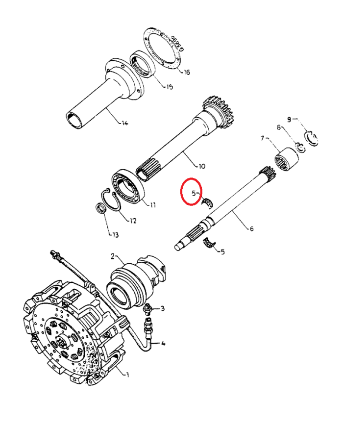 Cuscinetto albero PTO 3057807R91 Case IH 29.56x25x12.56 mm