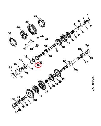 Cuscinetto sincronizzatore 3137503R91 Case IH 90x40x23 mm