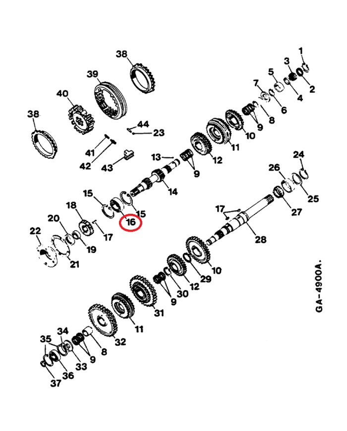 Cuscinetto sincronizzatore 3137503R91 Case IH 90x40x23 mm