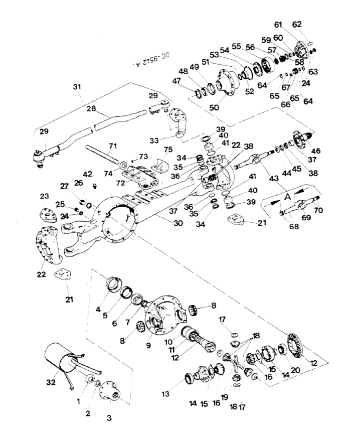 Dado M20 assale anteriore Case IH 3142217R1 29,9X18X15