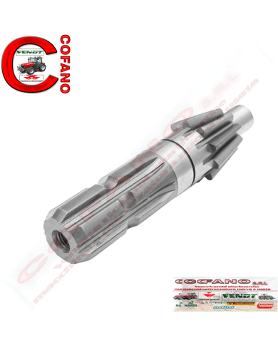 Albero pignone Z10 e Corona Z72 per giroandanatore 9 bracci Comer