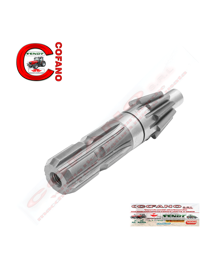 Albero pignone Z10 e Corona Z72 per giroandanatore 9 bracci Comer