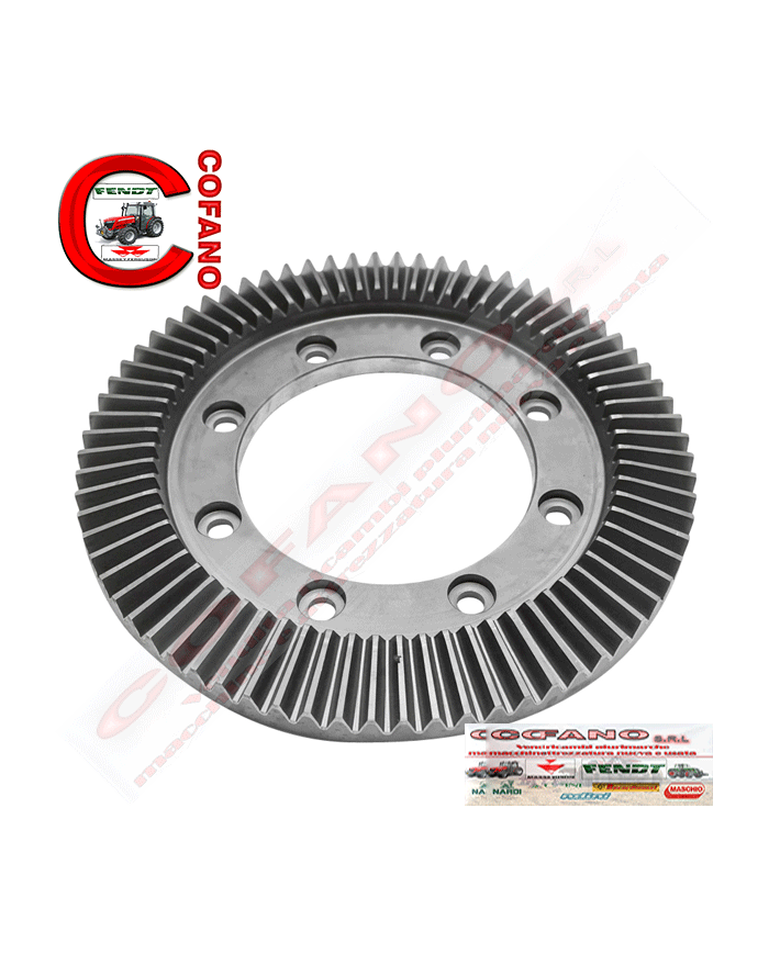 Albero pignone Z10 e Corona Z72 per giroandanatore 9 bracci Comer