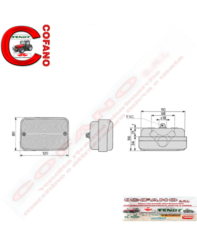 Fanale posteriore Cobo 02.289.000.01 Fanale posteriore Cobo 02.289.000.01