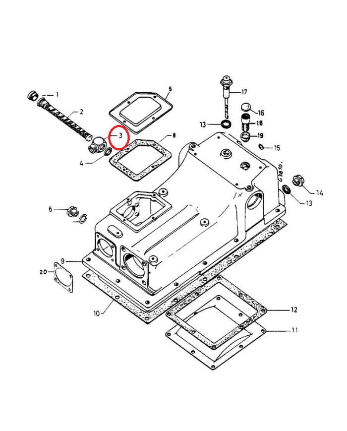 Raccordo cassa sollevatore 3058064R1 Case IH