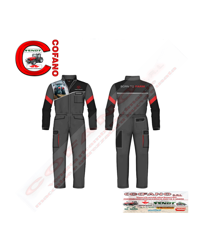 Tuta Da Lavoro Massey Ferguson "Born to Farm"