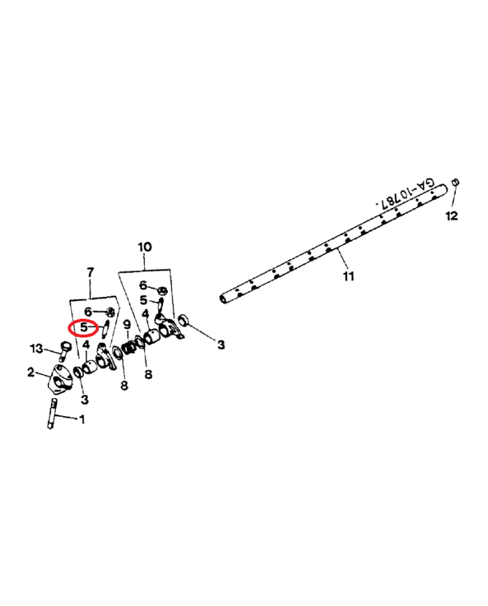 Vite di regolazione bilanciere compatibile con Case IH 3132137R1