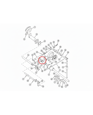 Boccola sollevatore 3145271R1 compatibile con Case IH 25x54x13 mm