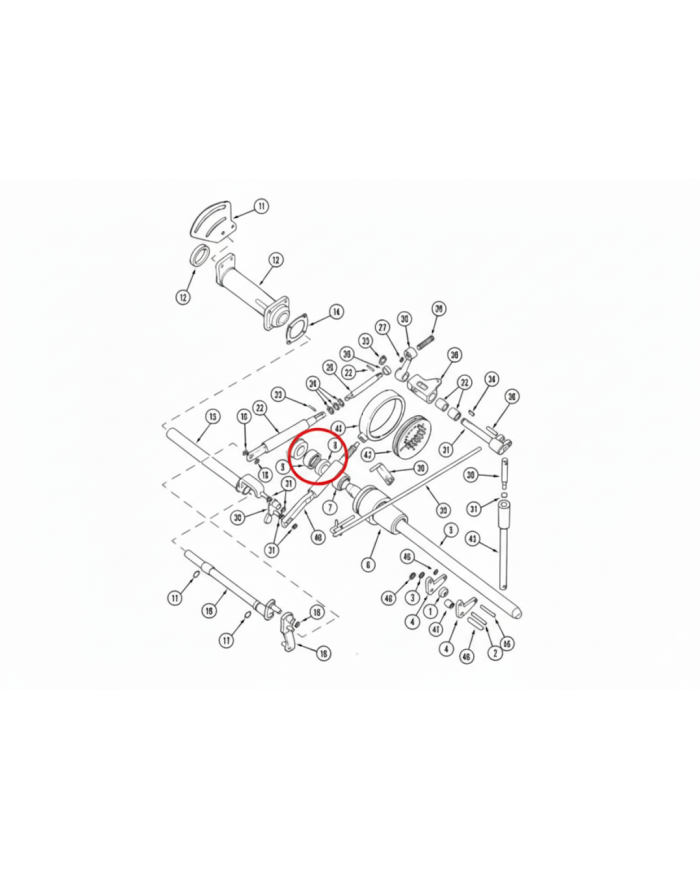 Boccola sollevatore 3145271R1 compatibile con Case IH 25x54x13 mm