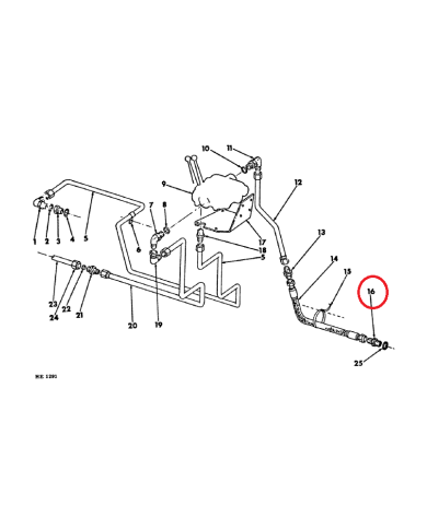 Raccordo M22-M18 compatibile con Case IH 3058415R1 22X18 mm