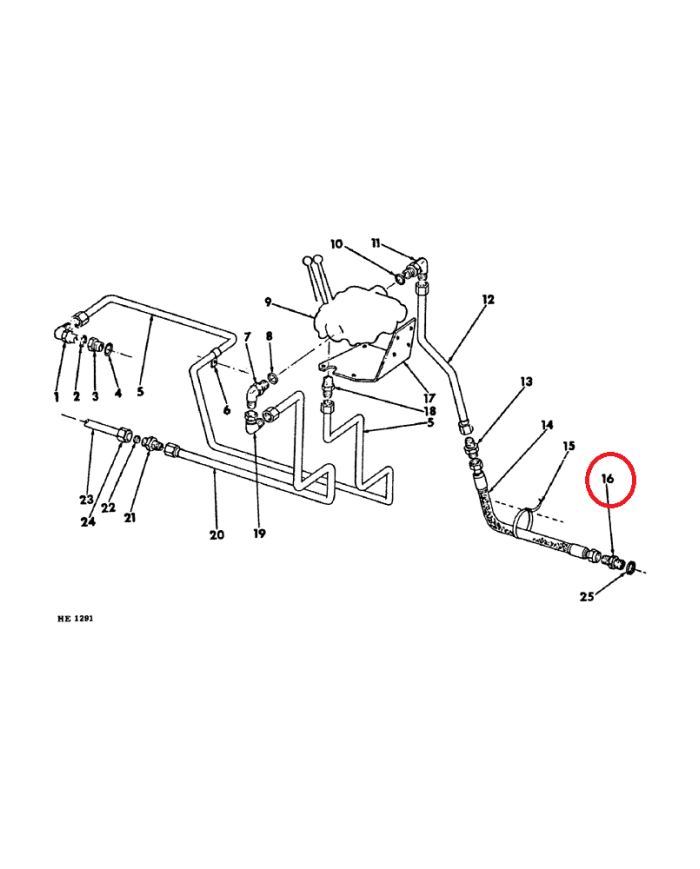 Raccordo M22-M18 compatibile con Case IH 3058415R1 22X18 mm