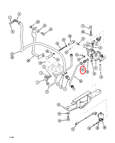 Raccordo M16x1,5 x M18x1,5 compatibile con Case IH 3058449R1