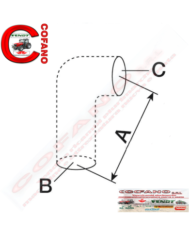 Manicotto inferiore 1695562M1 Agco Ø 40x300 mm