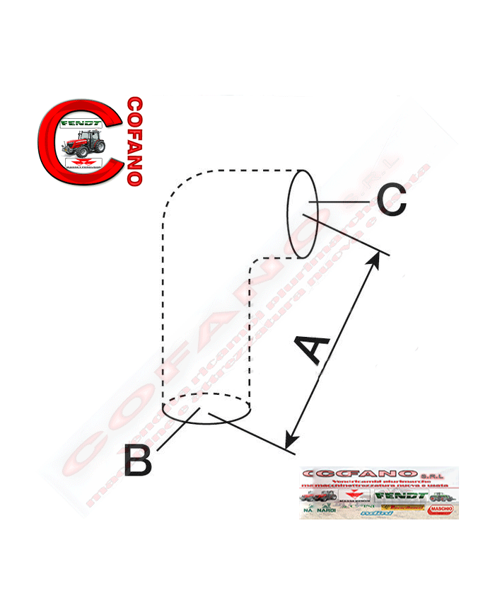 Manicotto inferiore 1695562M1 Agco Ø 40x300 mm