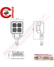 Faro da lavoro led 12w