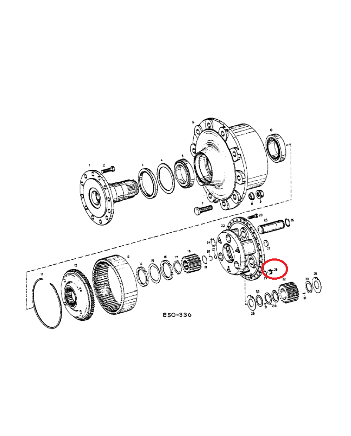 Tappo alloggiamento trasmissione M18 x 1,5 Case IH 934651R1
