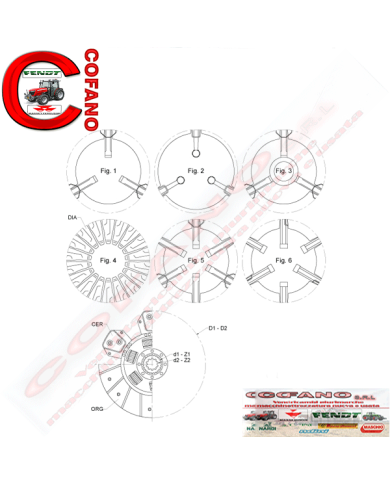 Doppia frizione 3 leve con piastra PTO Ø 230/270 mm