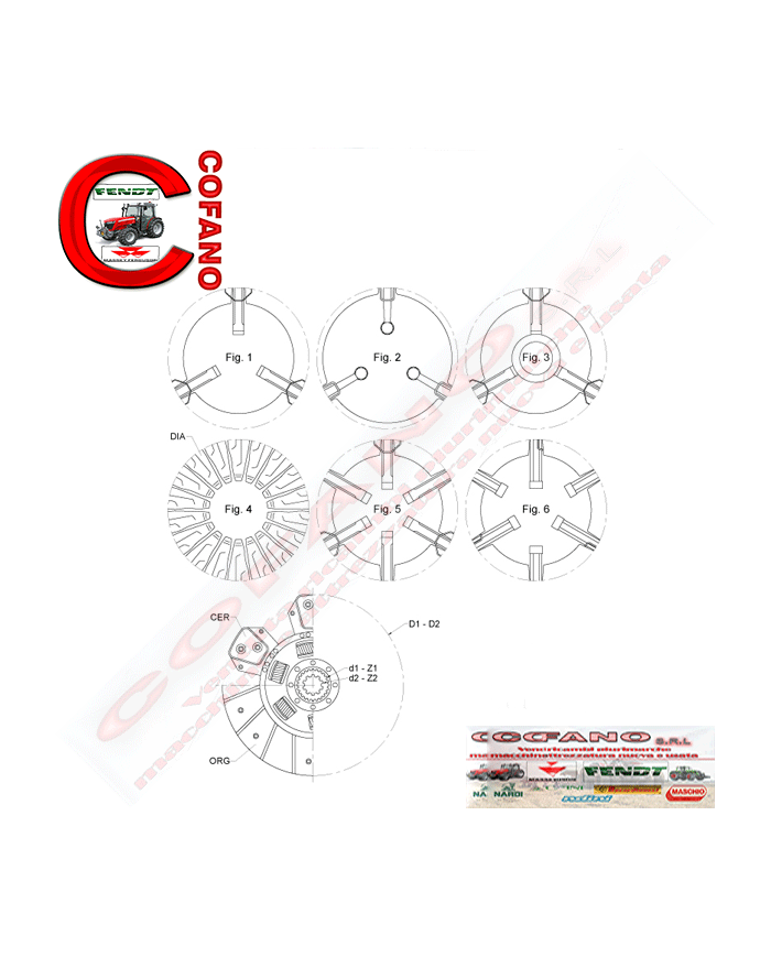 Doppia frizione 3 leve con piastra PTO Ø 230/270 mm