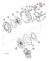 Forcella di collegamento freno a pedale 3058293R1 Case IH